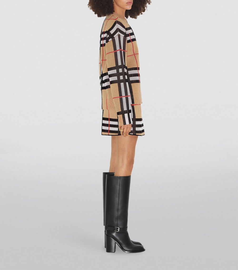 Burberry Burberry Cotton-Blend Check Mini Skirt