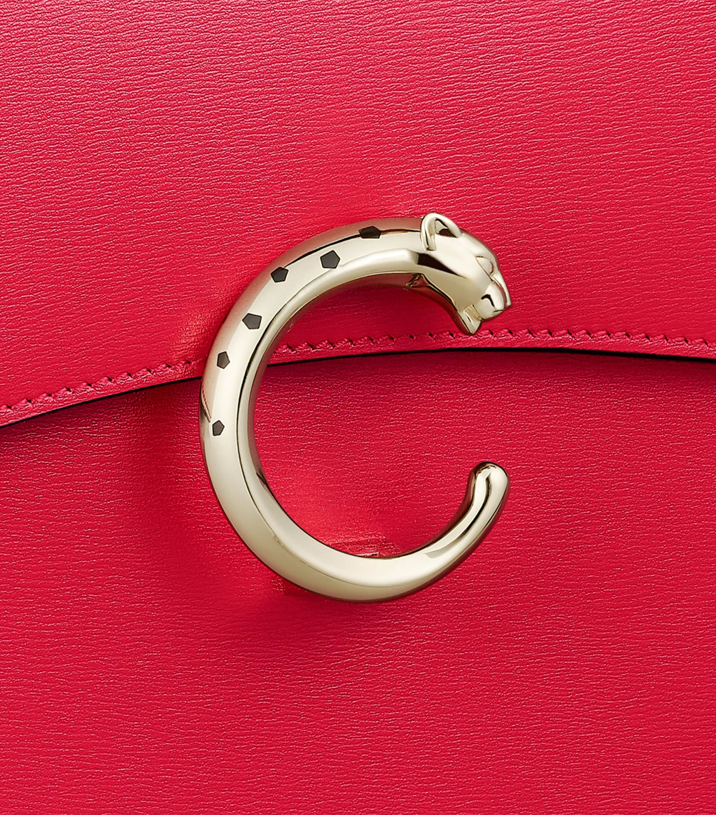 Cartier Calfskin Panthère De Cartier Top-Handle Bag