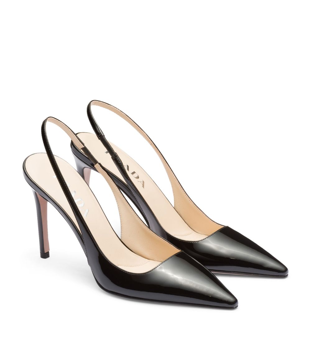 Prada Prada Patent Leather Slingback Pumps 95