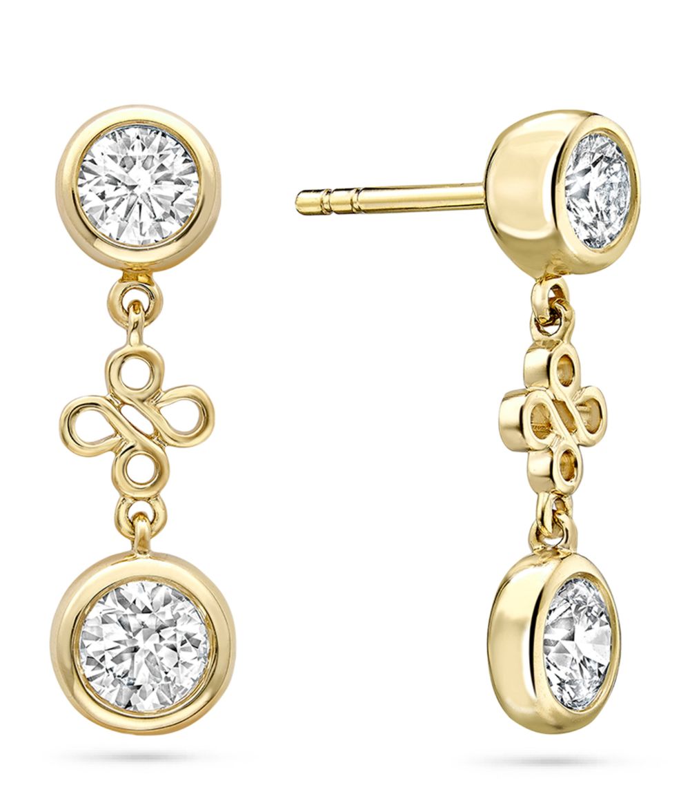 Boodles Boodles Yellow Gold And Diamond Beach Earrings