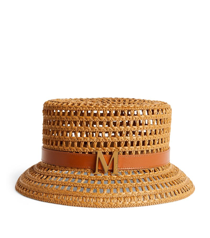 Max Mara Max Mara Woven Logo Bucket Hat