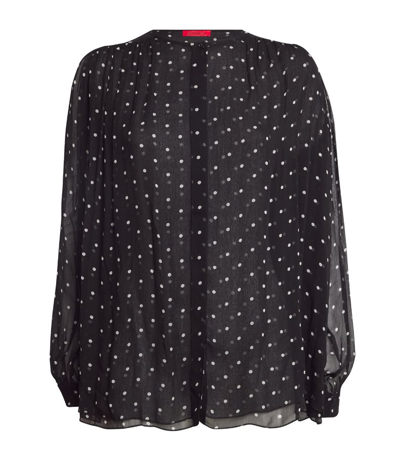 Max & Co. Max & Co. Crepe Polka-Dot Blouse