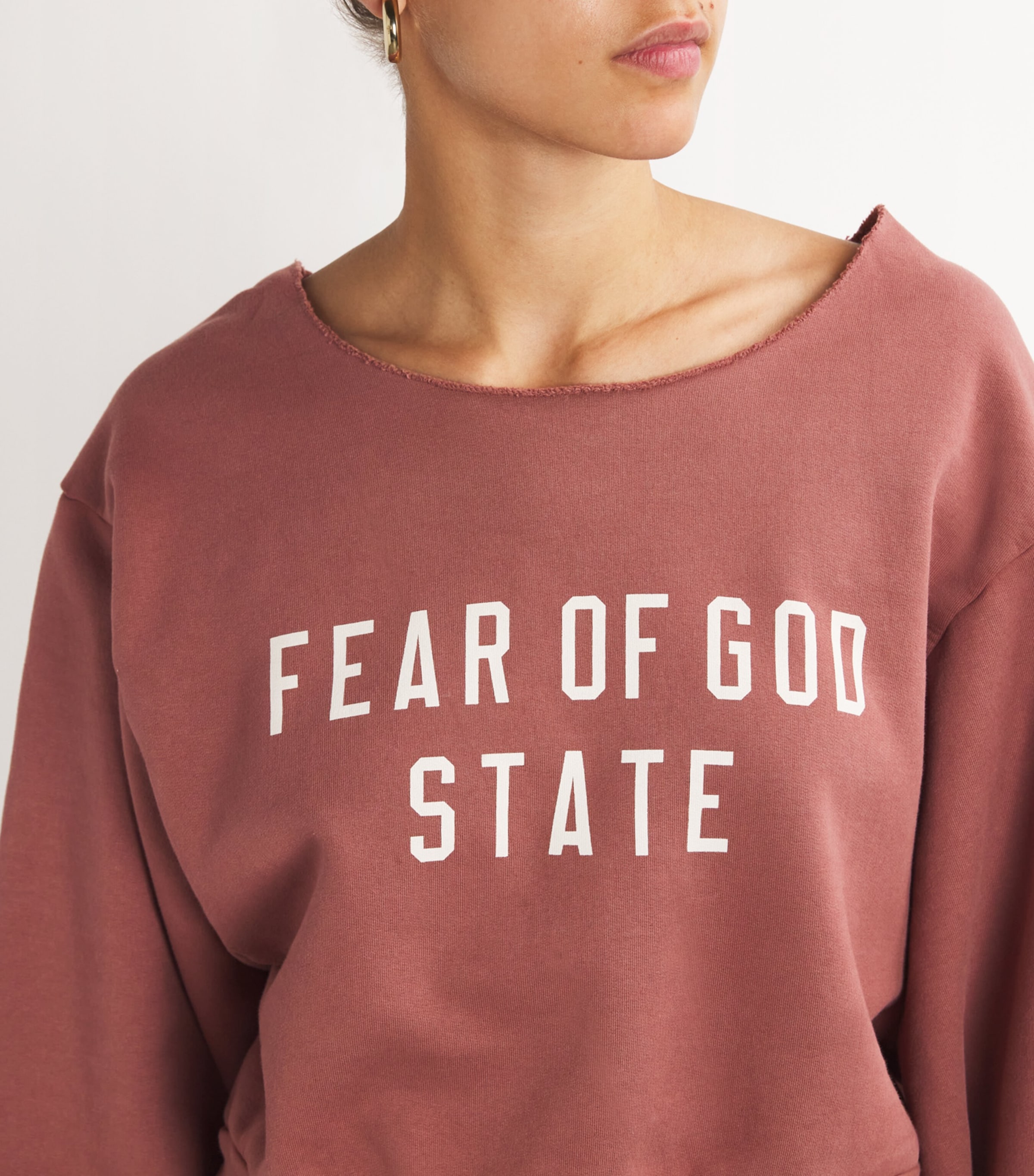 Fear Of God Fear Of God Cropped Graphic Sweatshirt