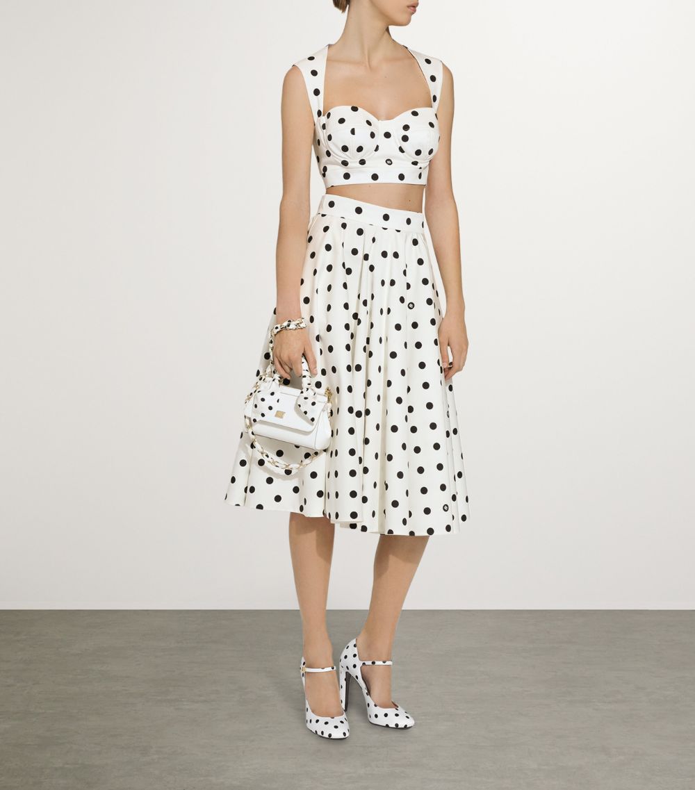 Dolce & Gabbana Dolce & Gabbana Polka-Dot Print Midi Skirt