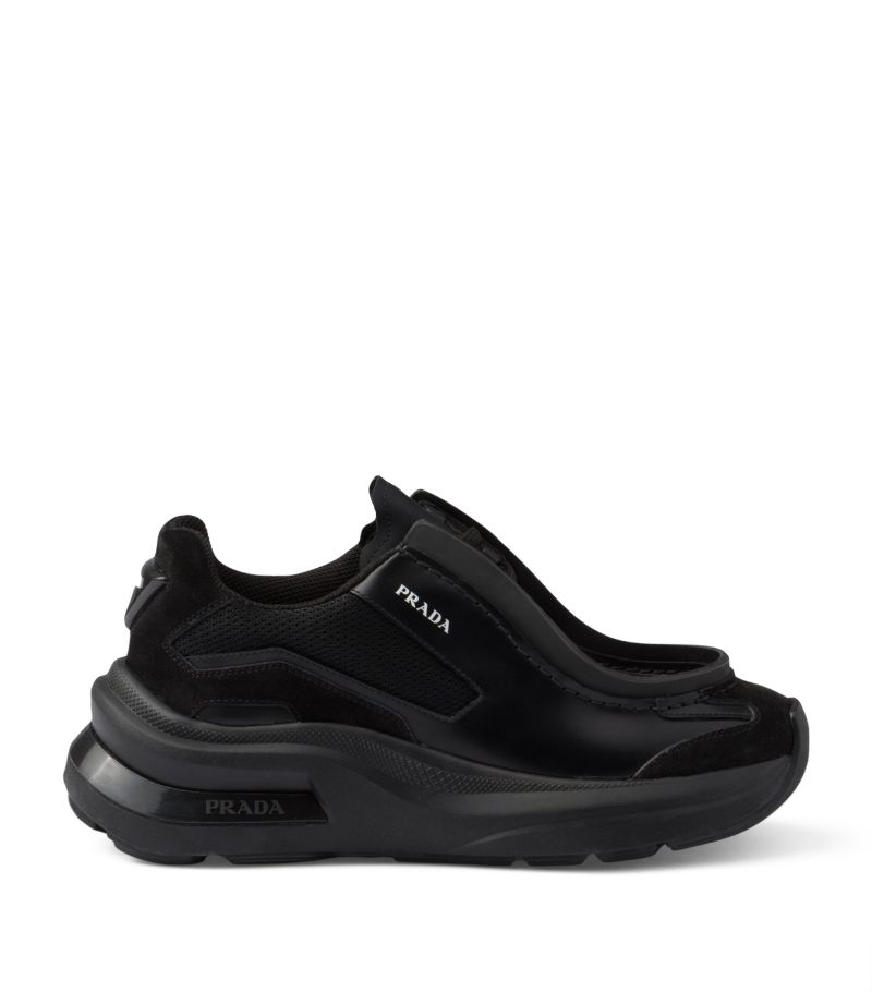 Prada Prada Brushed Leather Systeme Sneakers