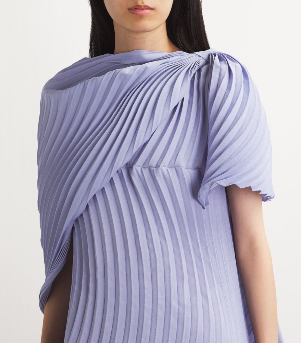 Issey Miyake Issey Miyake Wrapped Pleats Maxi Dress