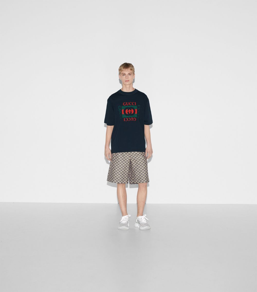 Gucci Gucci Cotton Oversized Logo T-Shirt