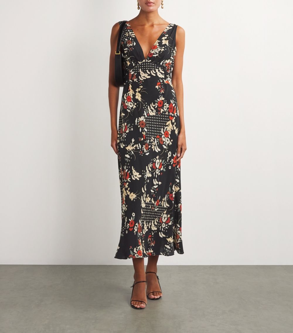  Rixo Floral Print Lauriane Midi Dress