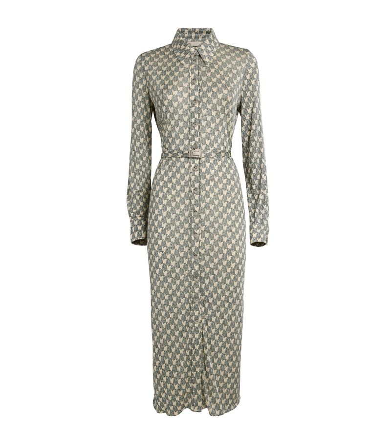 Tory Burch Tory Burch Belted Zebra Midi Dress