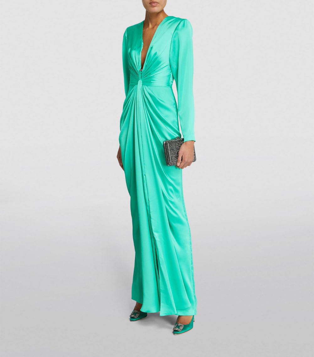 Zuhair Murad Zuhair Murad Satin Plunge Maxi Dress