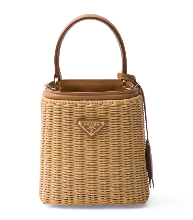 Prada Prada Mini Wicker Panier Top-Handle Bag