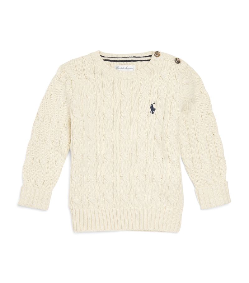 Polo Ralph Lauren Polo Ralph Lauren Kids Cable-Knit Polo Pony Sweater (3-24 Months)