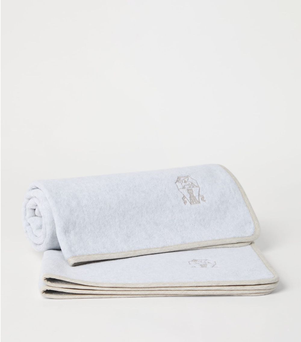 Brunello Cucinelli Brunello Cucinelli Set Of 2 Terrycloth Bath Towels (90Cm X 60Cm)