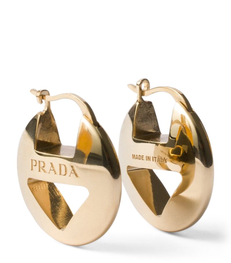 Prada Prada Triangle Hoop Earrings