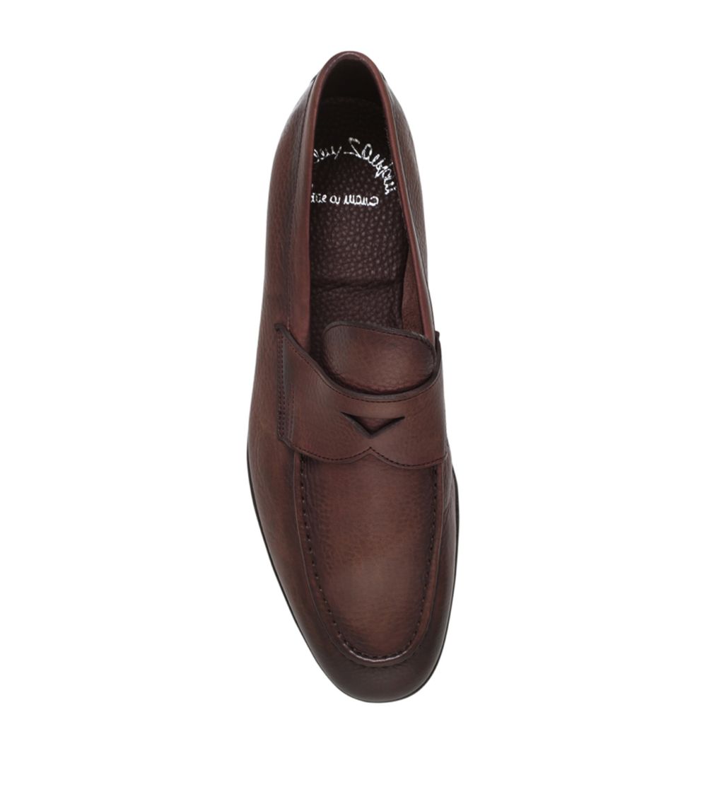 Santoni Santoni Carlos Deer Penny Loafers