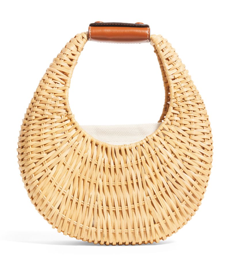 Staud Staud Wicker Mini Moon Top-Handle Bag