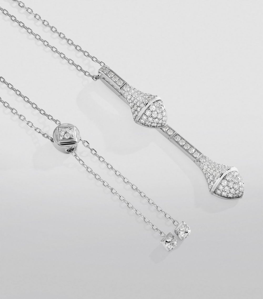  Marli New York White Gold And Diamond Cleo Pendant Necklace