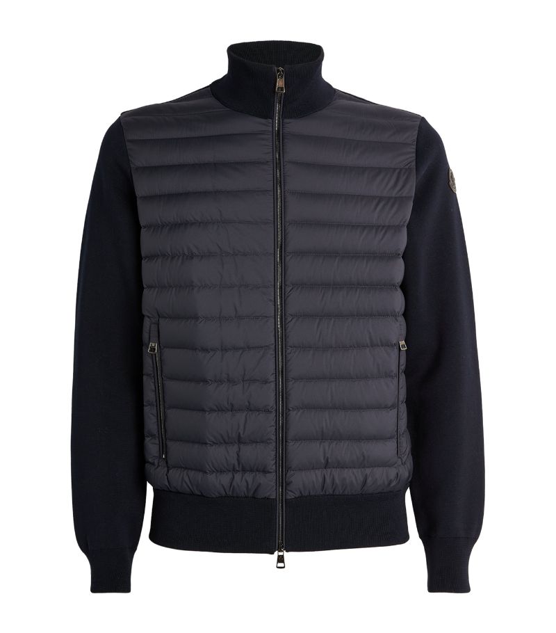 Moncler Moncler Puffer-Detail Zip-Up Jacket