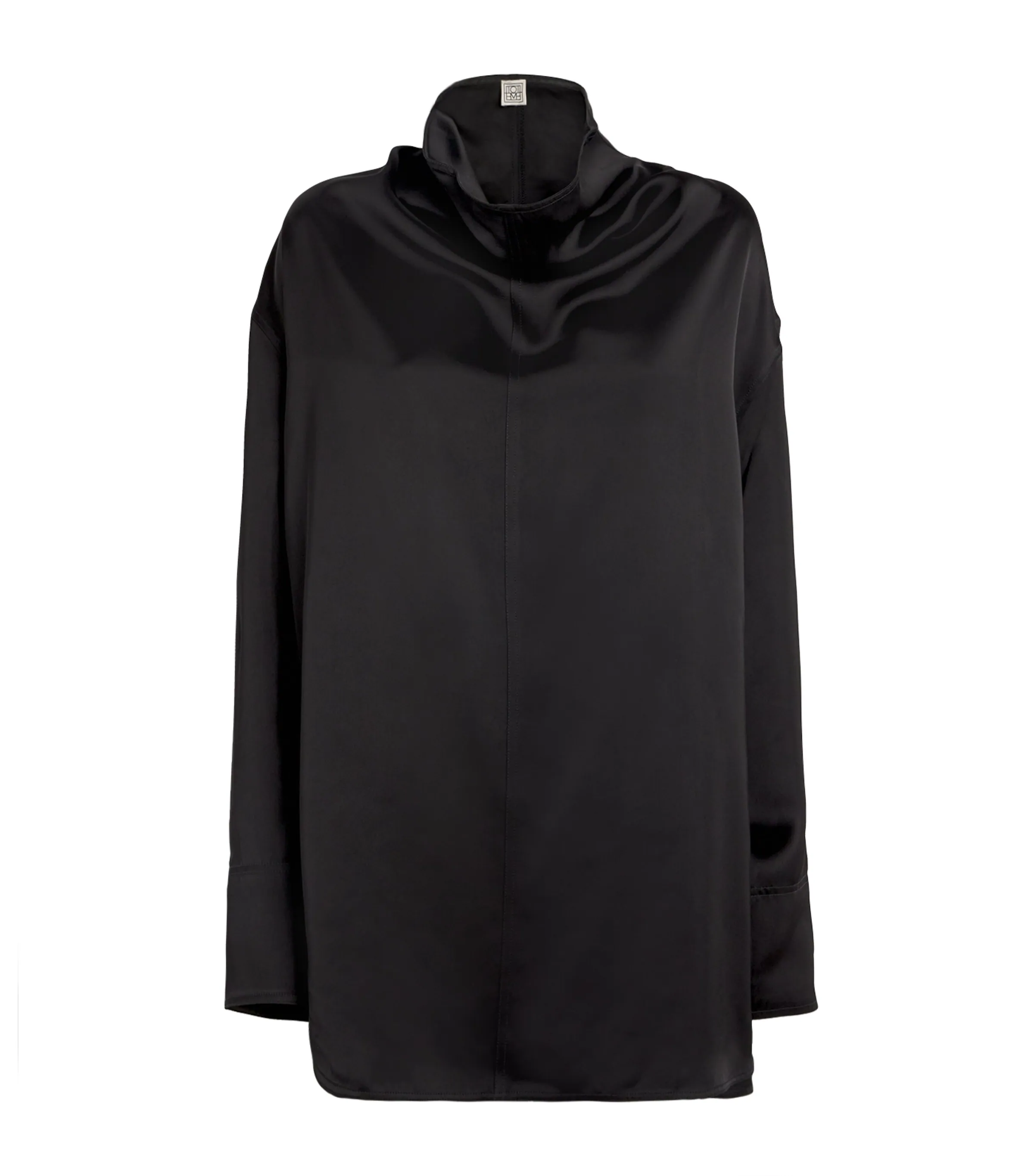 Toteme Totême Satin Funnel-Neck Blouse