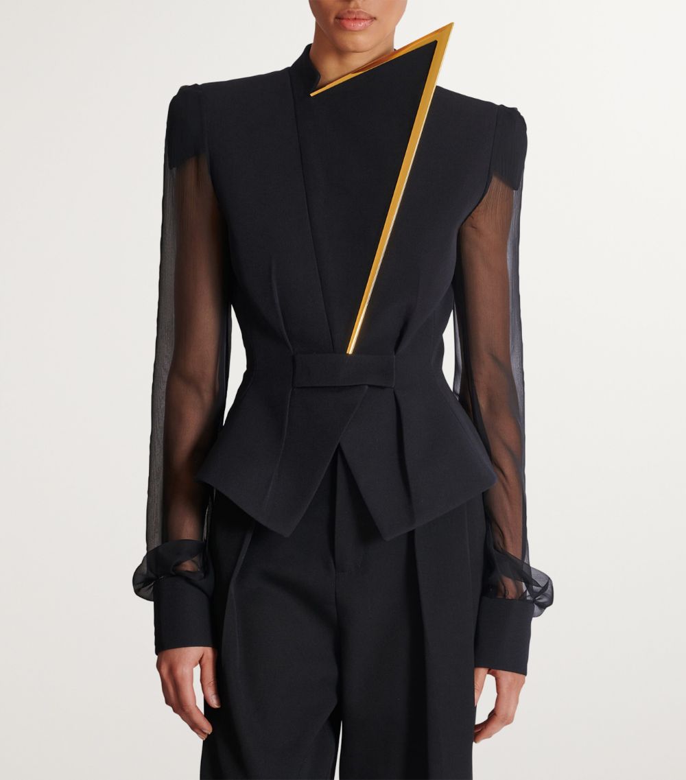 Balmain Balmain Virgin Wool-Chiffon Jacket