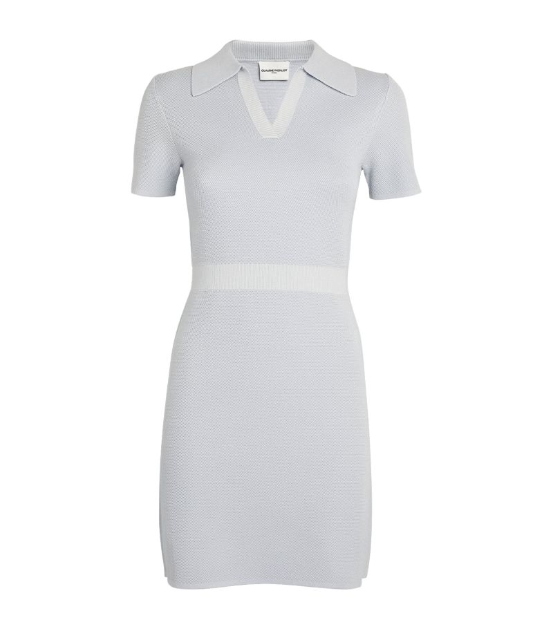  Claudie Pierlot Knitted Polo Mini Dress