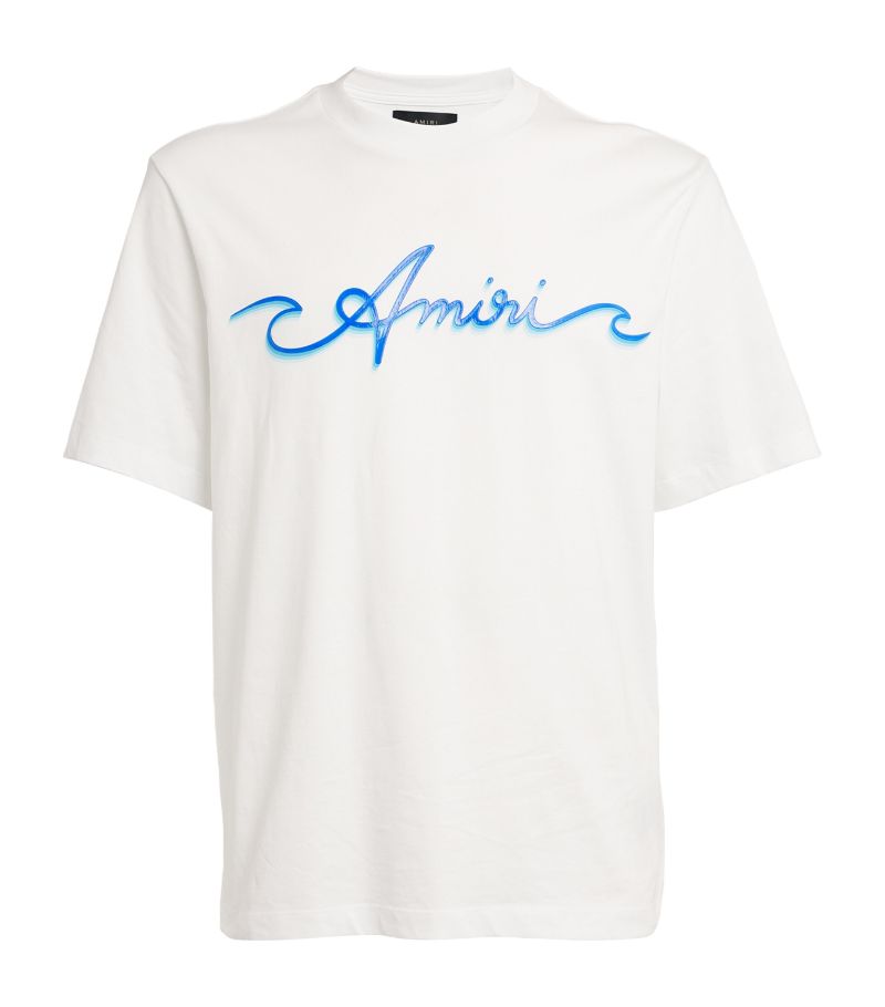 Amiri Amiri Cotton Wave Logo T-Shirt