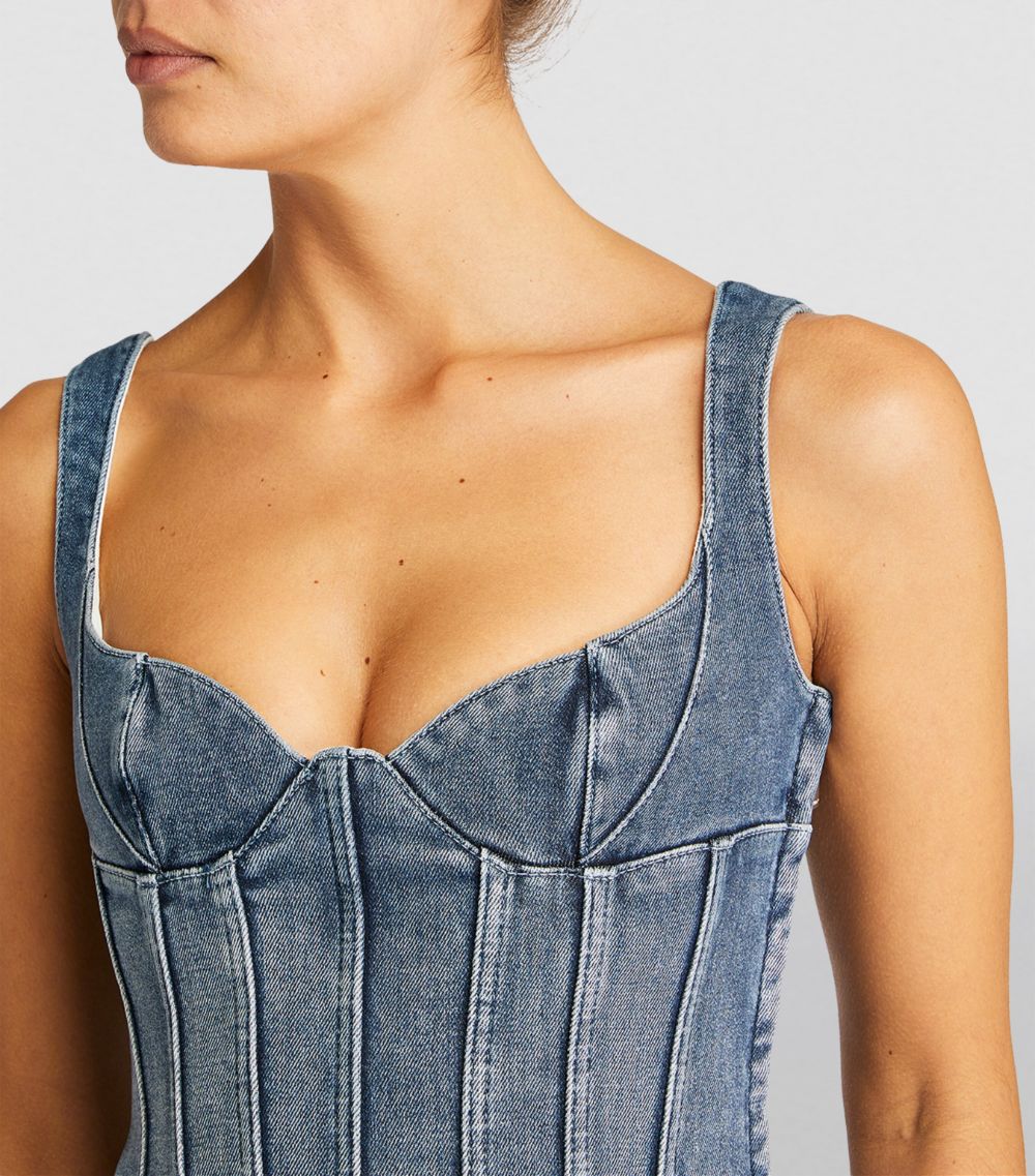 OFF-WHITE Off-White Denim Bustier Top