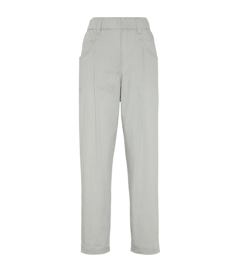 Brunello Cucinelli Brunello Cucinelli Cotton Poplin Baggy Track Pants