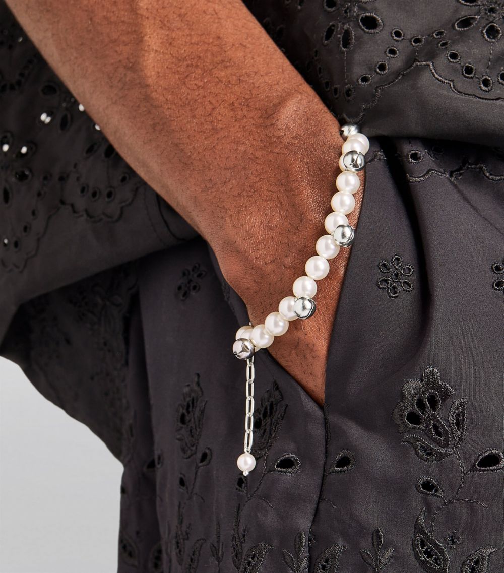 Simone Rocha Simone Rocha Faux Pearl Bell Bracelet