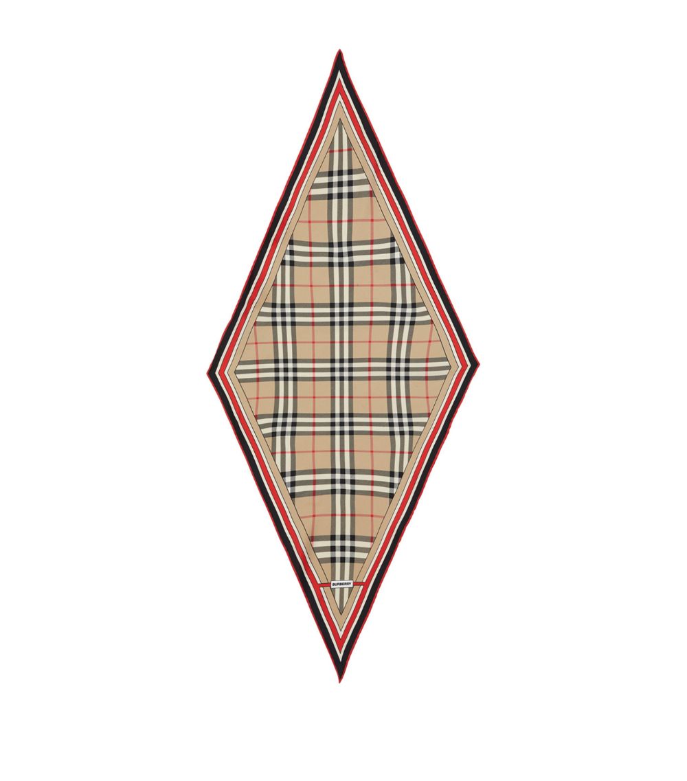 Burberry Burberry Silk Montage Print Diamond-Shaped Scarf