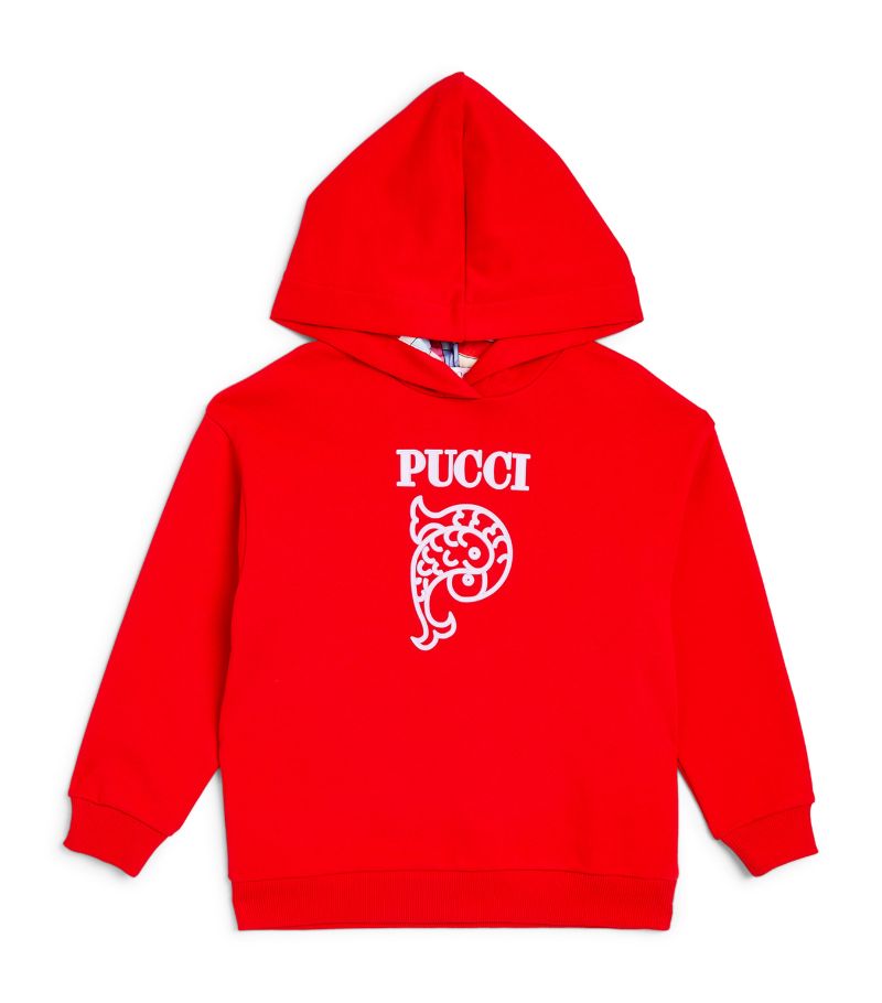 Pucci Junior Pucci Junior Fish Logo Hoodie (4-14 Years)