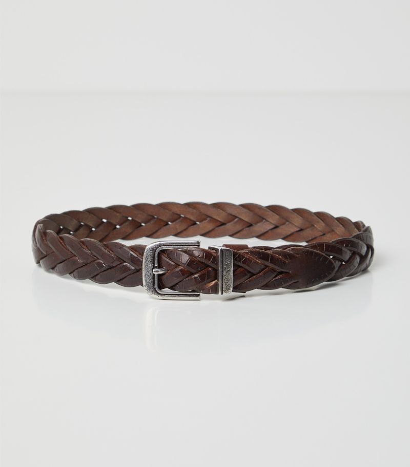 Brunello Cucinelli Kids Brunello Cucinelli Kids Leather Plait Buckled Belt