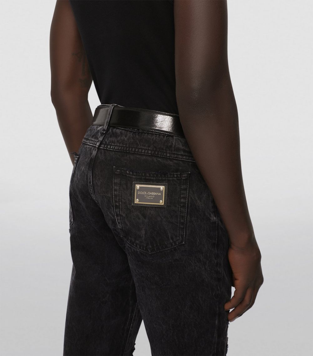 Dolce & Gabbana Dolce & Gabbana Distressed Straight Jeans