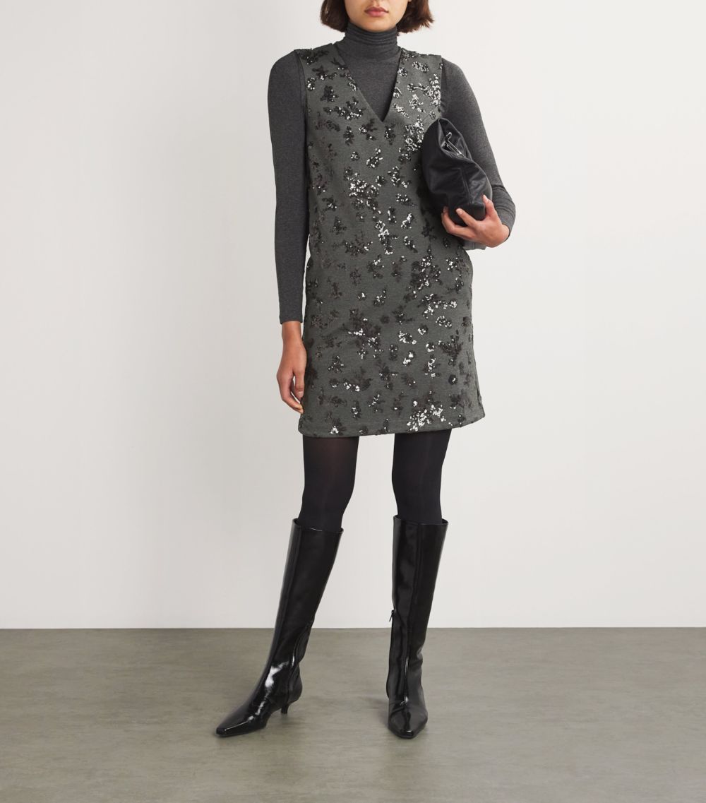 Weekend Max Mara Weekend Max Mara Knitted Embellished Mini Dress