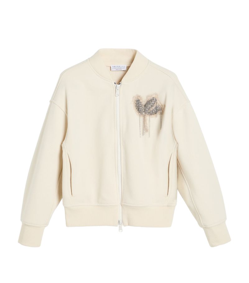 Brunello Cucinelli Kids Brunello Cucinelli Kids Monili-Detail Bomber Jacket