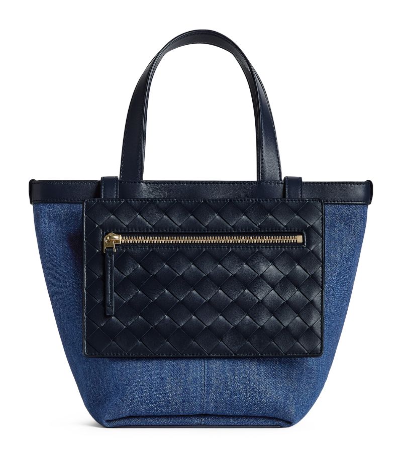 Bottega Veneta Bottega Veneta Denim-Leather Tote Bag