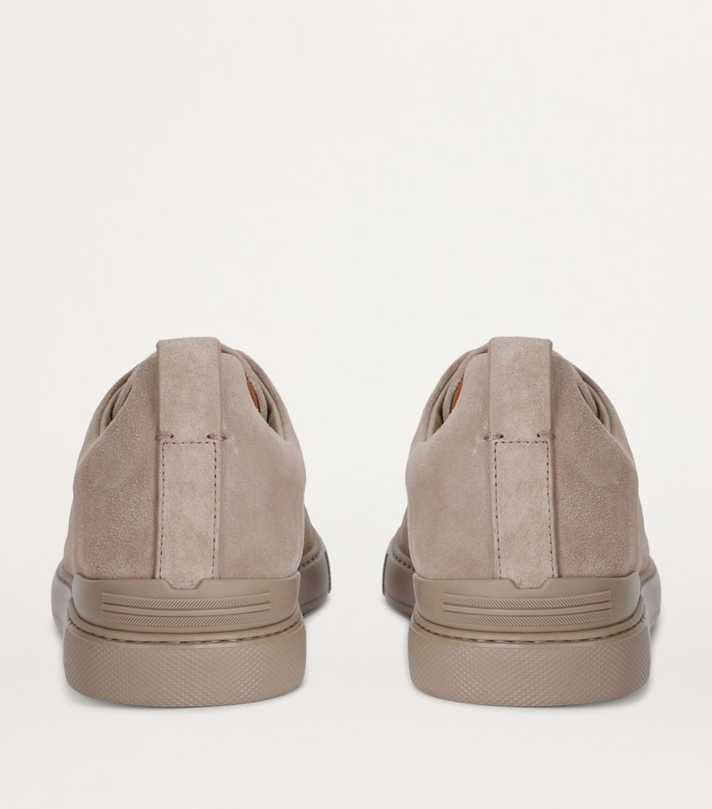 zegna Zegna Suede Triple Stitch Sneakers