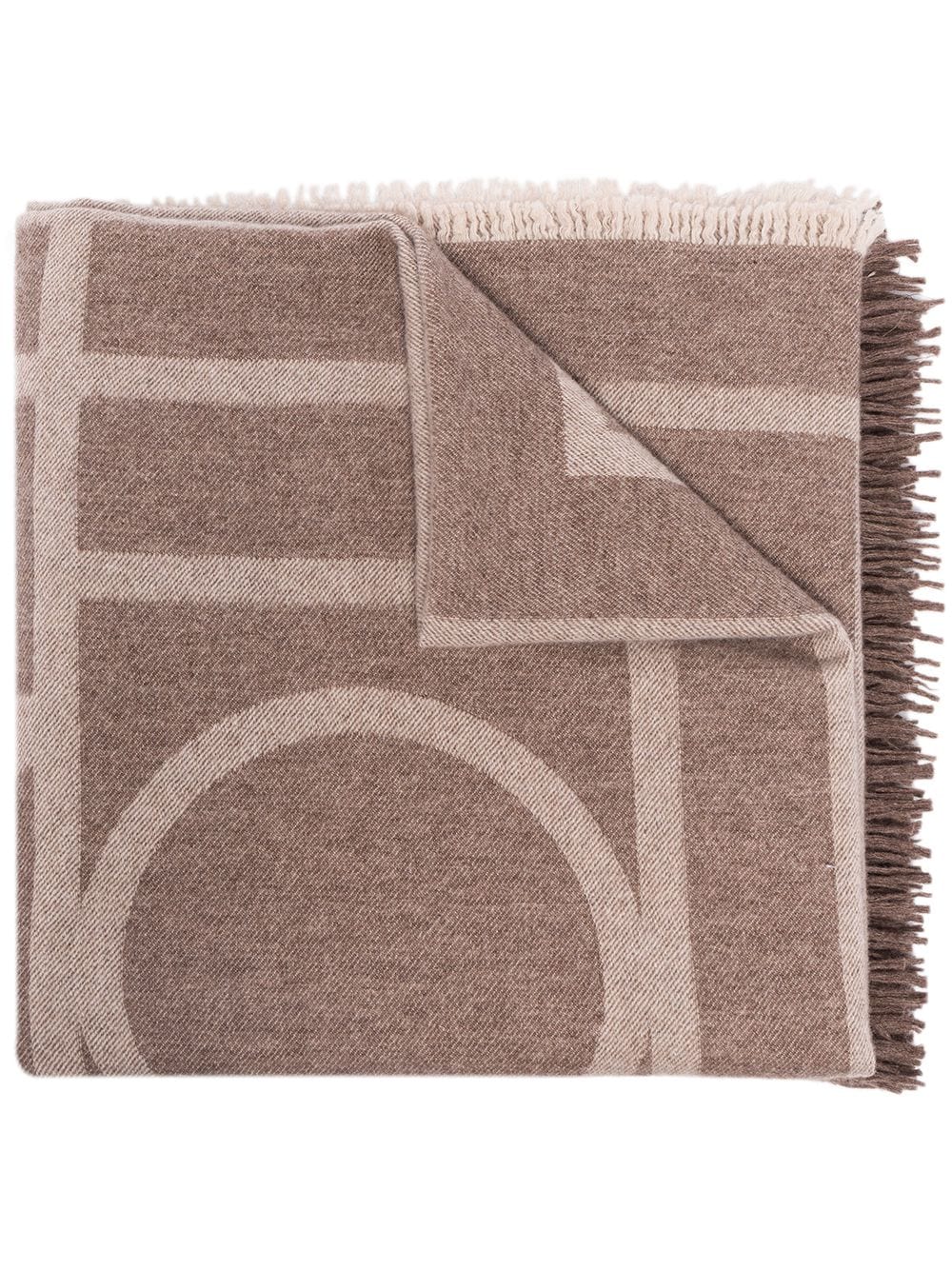 Toteme TOTEME- Monogram Wool And Cashmere Blend Scarf