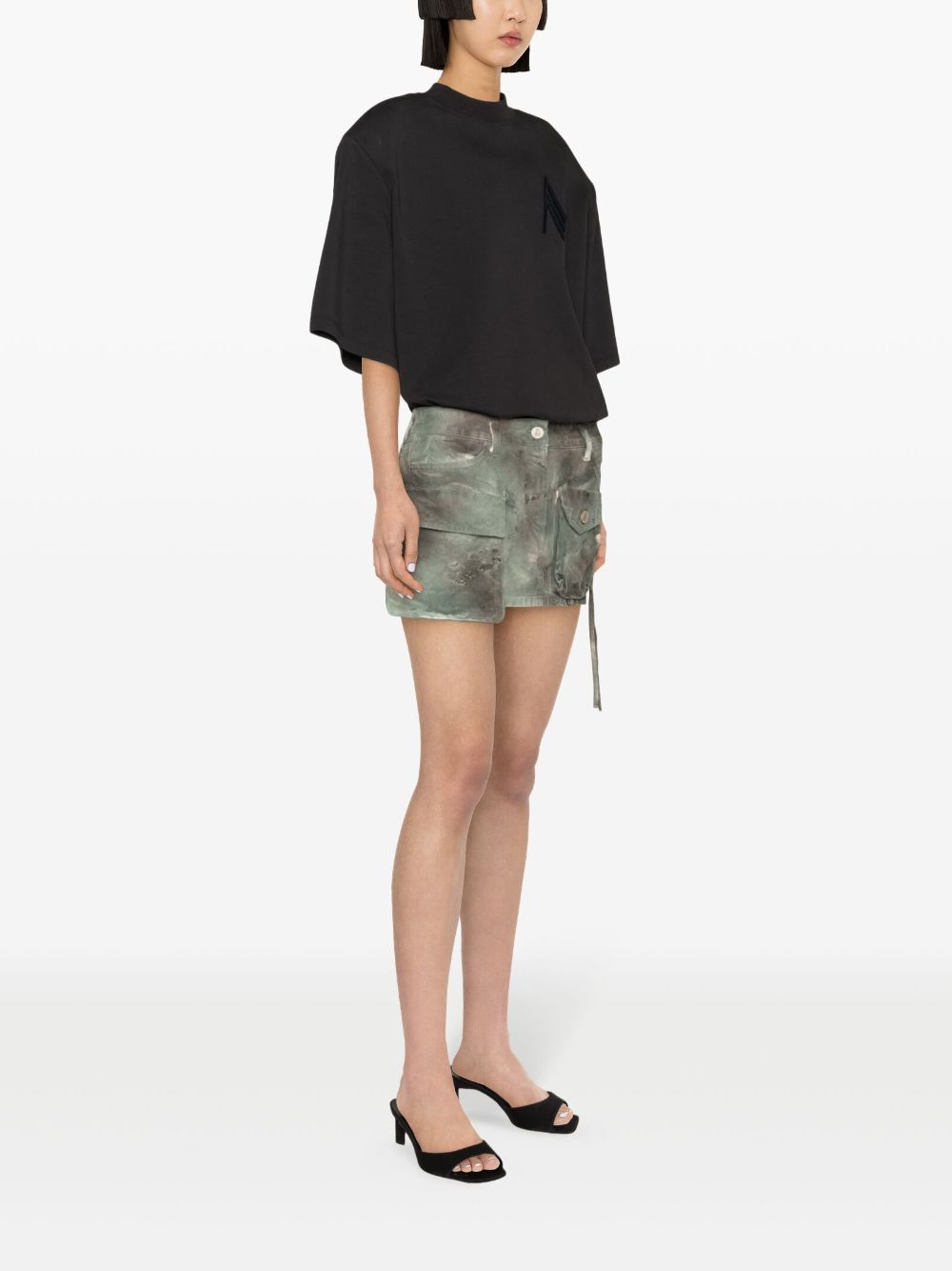 The Attico THE ATTICO- Fay Camouflage Denim Mini Skirt