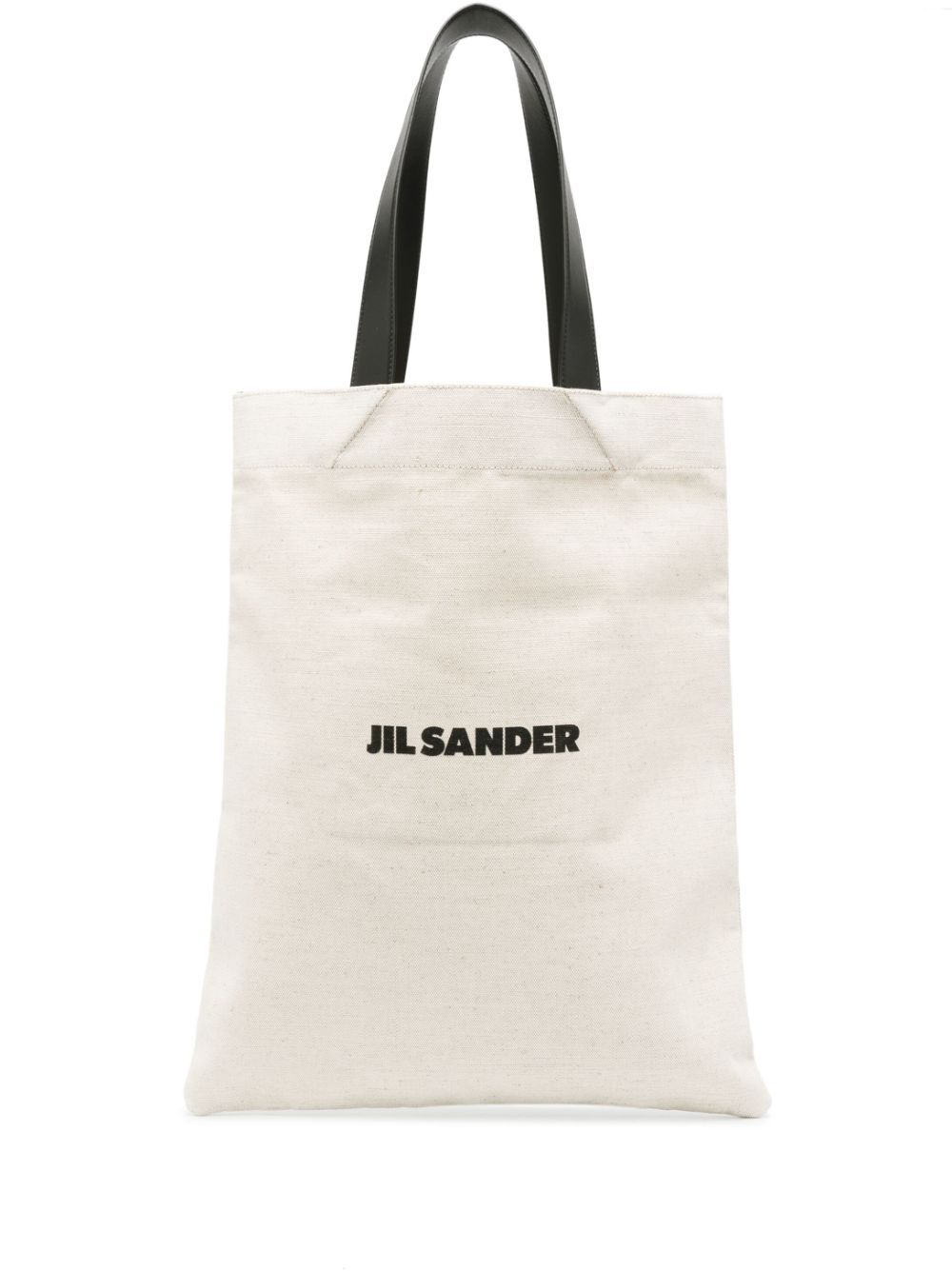 Jil Sander JIL SANDER- Book Tote Linen Shopping Bag