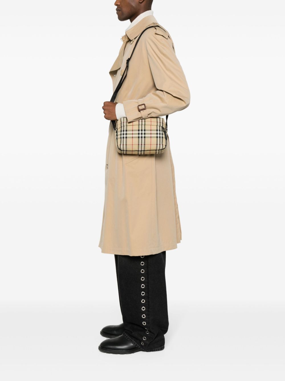 Burberry BURBERRY- Check Motif Crossbody Bag