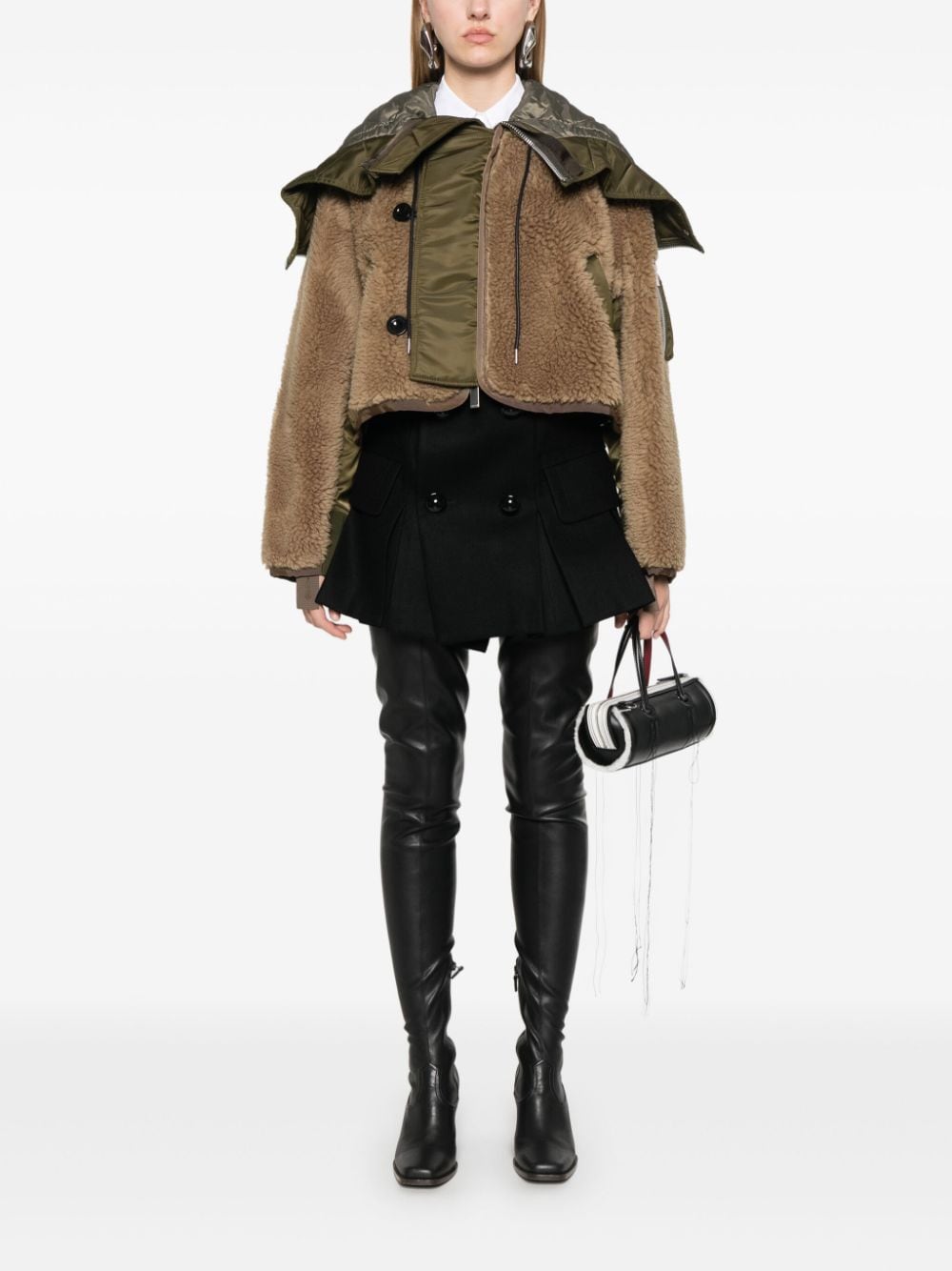 Sacai SACAI- Faux Shearling Blouson Jacket