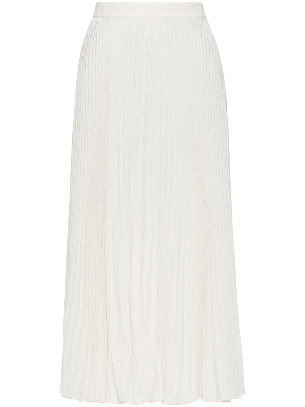 Valentino VALENTINO- Pleated Silk Midi Skirt