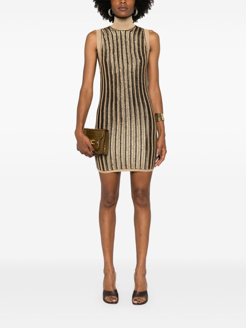 Tom Ford TOM FORD- High-neck Mini Dress