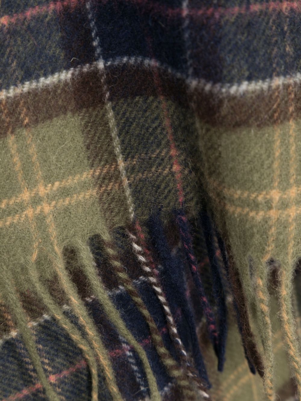 Barbour BARBOUR- Wool Scarf With Tartan Motif