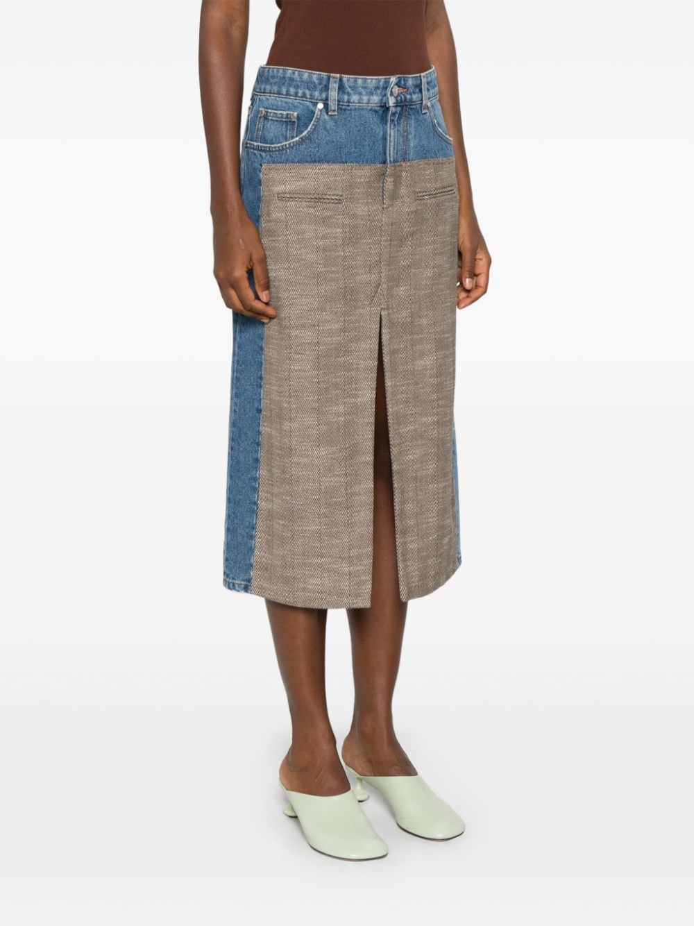 Stella McCartney STELLA MCCARTNEY- Denim And Tweed Skirt