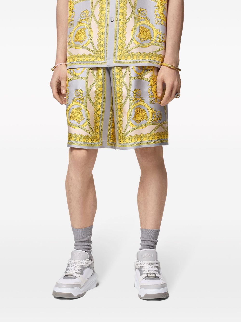 Versace VERSACE- Barocco Print Silk Shorts