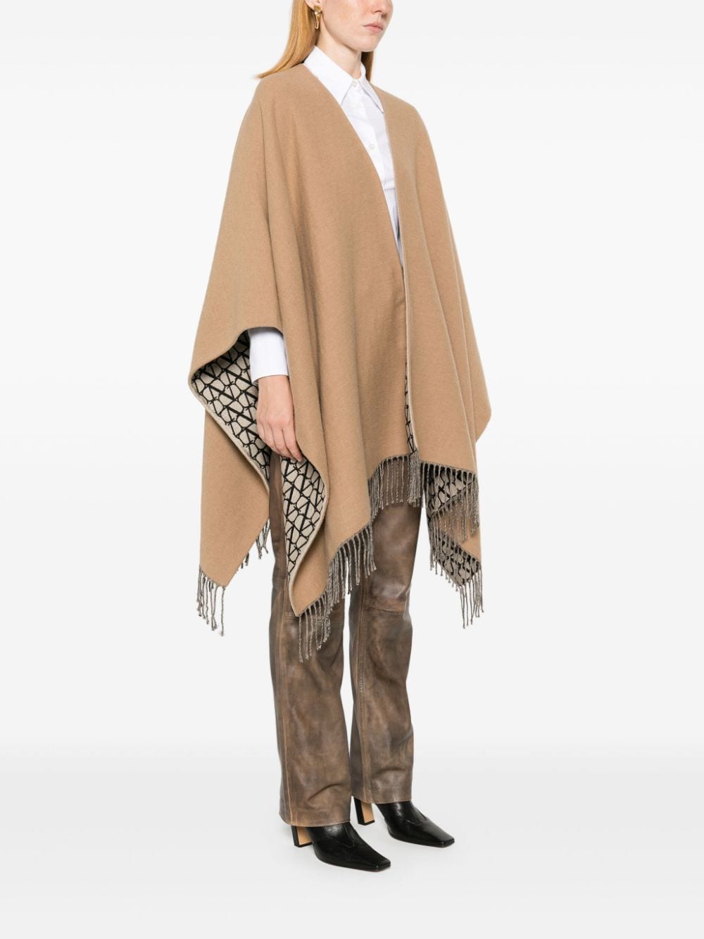 Valentino VALENTINO- Toile Iconograhe Wool And Silk Blend Poncho