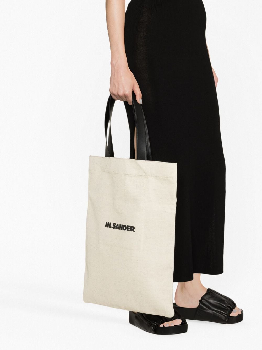 Jil Sander JIL SANDER- Book Tote Linen Shopping Bag