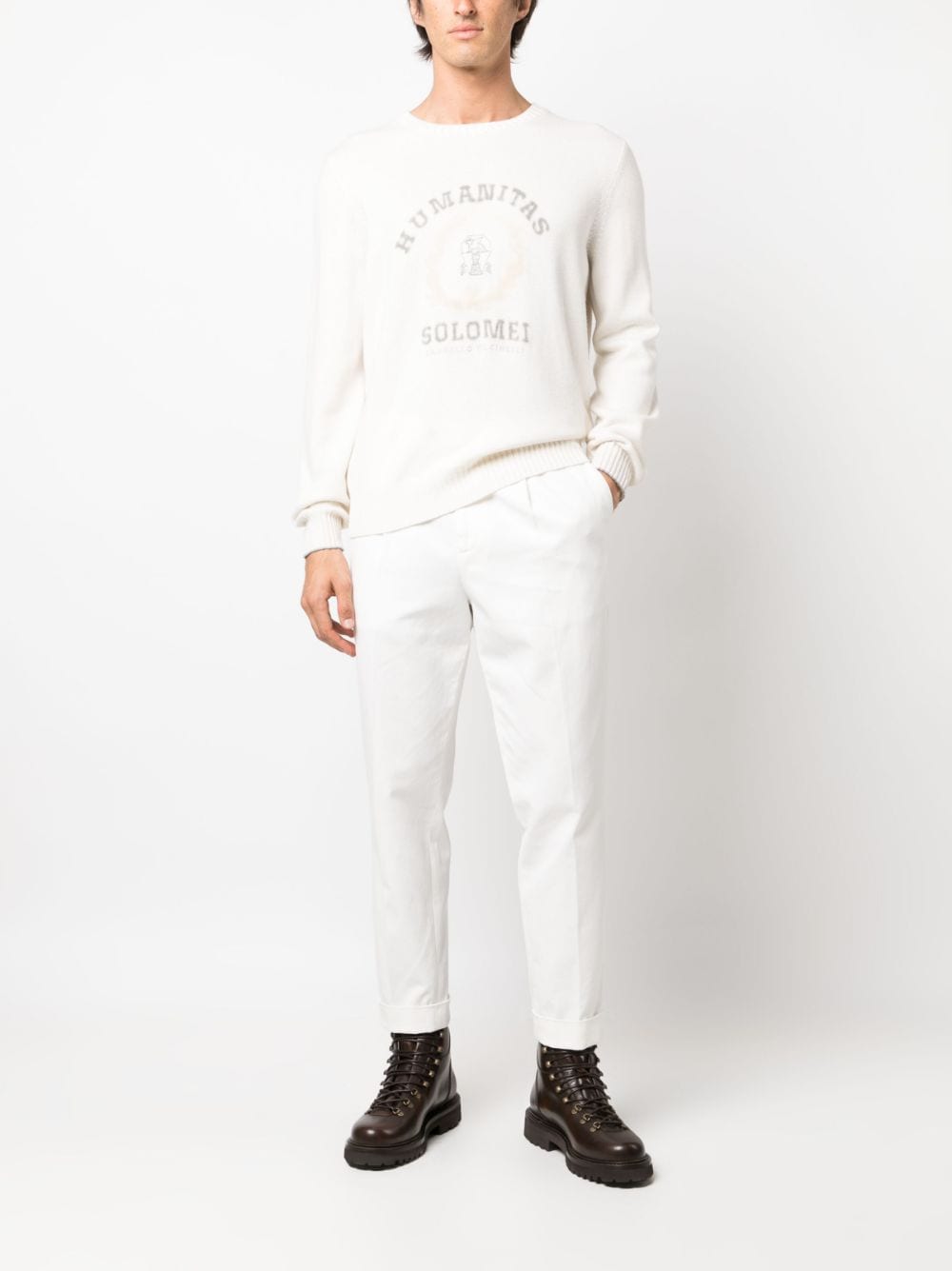 Brunello Cucinelli BRUNELLO CUCINELLI- Logo Cashmere Sweater